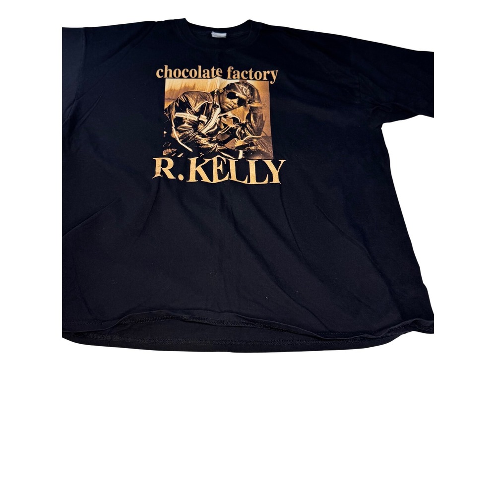 R. Kelly Chocolate Factory Album Graphic T-Shirt Black Mens XXL Tracklist Back